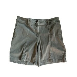 J.Jill‎ Cotton Spandex Green Shorts Size 8